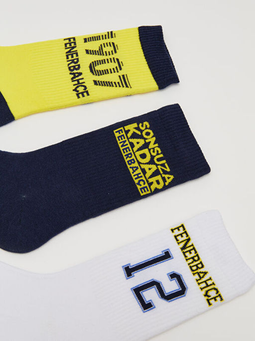 Fenerbah?e Bask?l? Erkek Soket ?orap 5li