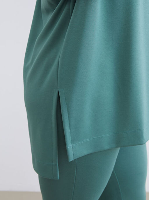 Bisiklet Yaka Oversize Kad?n Sweatshirt Tunik
