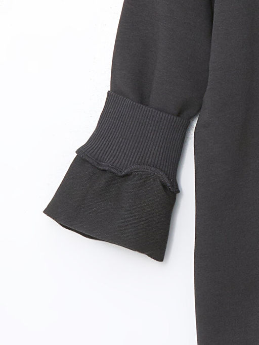 Bisiklet Yaka Bask?l? Uzun Kollu Erkek ?ocuk Sweatshirt