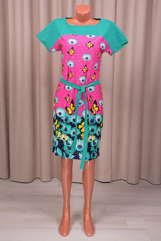 Платье трикотажное с поясом (210-22) - Плиона фото 2