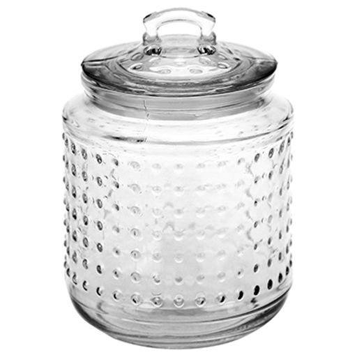Банка стеклянная прижимная крышка "Роса" 0,65л, д10см, h11,5см, д/горла-7,2см, д/основания-7см (Китай)