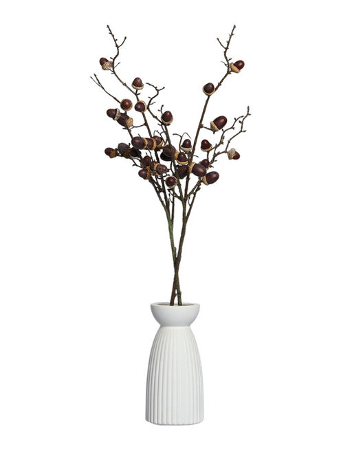 Цветы искусственные «Ветка жёлудей дуба», жёлудь 3.5 см, h=76 см, коричневые