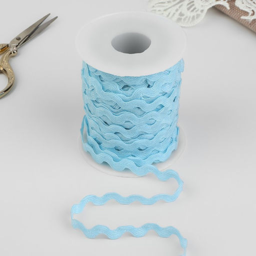 Тесьма отделочная «Вьюнчик», 5 мм, 27±1 м, голубая №187