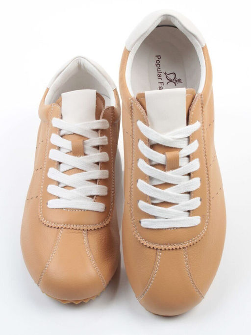 03-908396-5 DK. BEIGE Кеды женские (натуральная кожа)