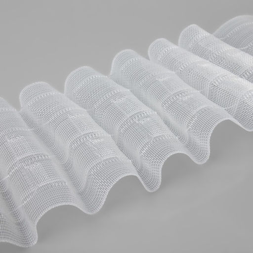 Шторная лента, органза, 8.5 см, 25±1 м, прозрачная