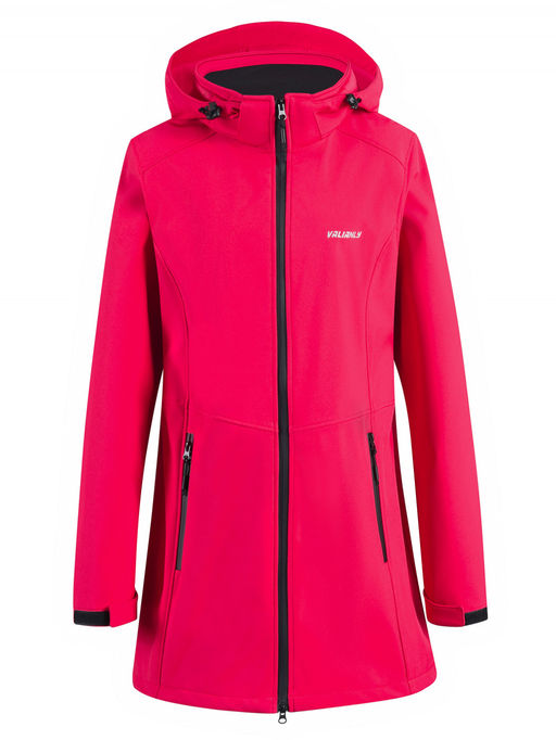 Парка спортивная женская с капюшоном softshell красного цвета 9568Kr - Mtforce фото 13