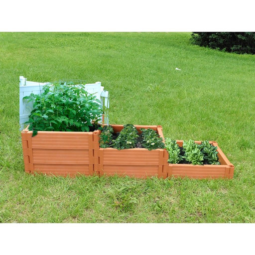 Грядка пластиковая «Плюс», 55×55×13 см, терракотовая