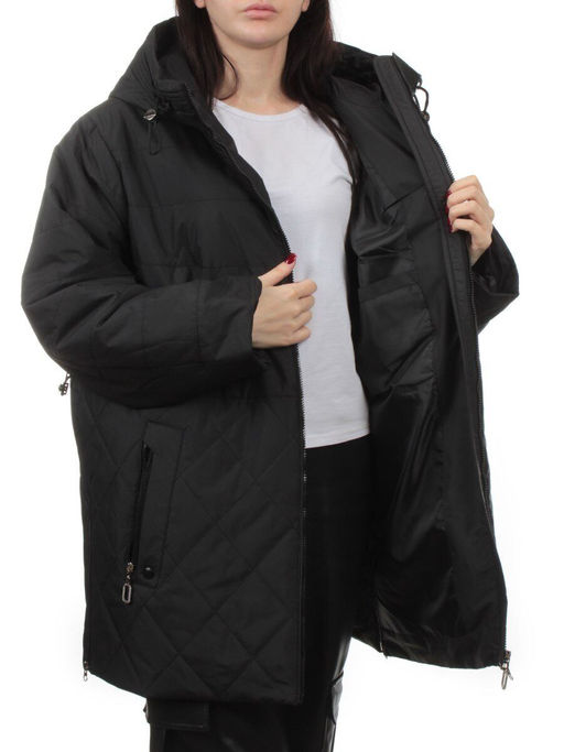 F-804 BLACK Куртка демисезонная женская (100 гр. холлофайбер) - Fashion фото 7