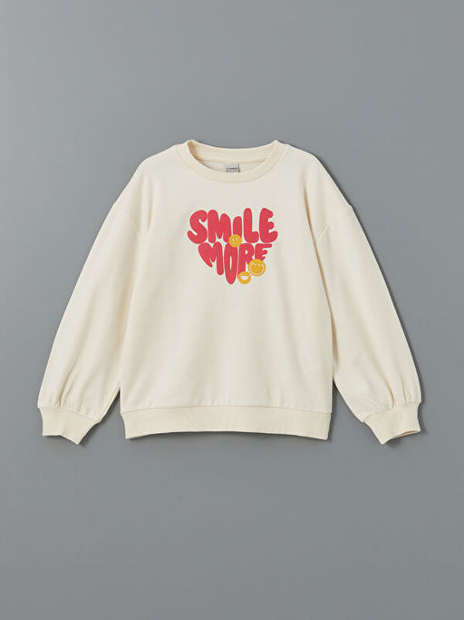 Bisiklet Yaka K?z ?ocuk Sweatshirt