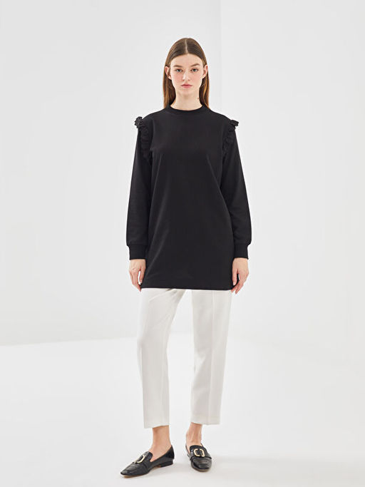 Bisiklet Yaka Kad?n Sweatshirt Tunik