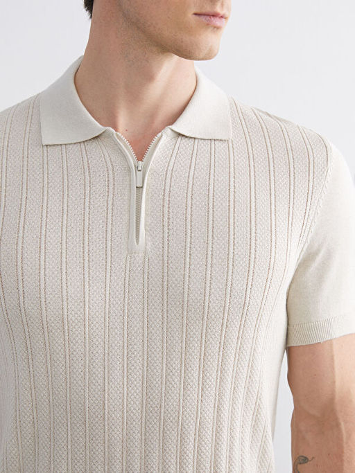 Polo Yaka K?sa Kollu Erkek Triko Kazak