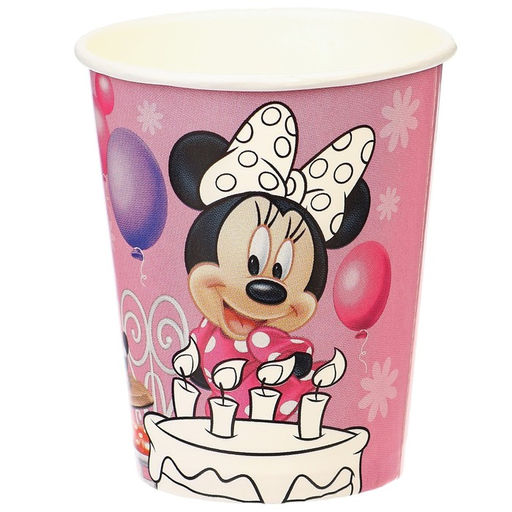 Цена за 10 шт. Стакан бумажный-раскраска С Днем Рождения!, 250 мл, Минни Маус - Disney фото 3
