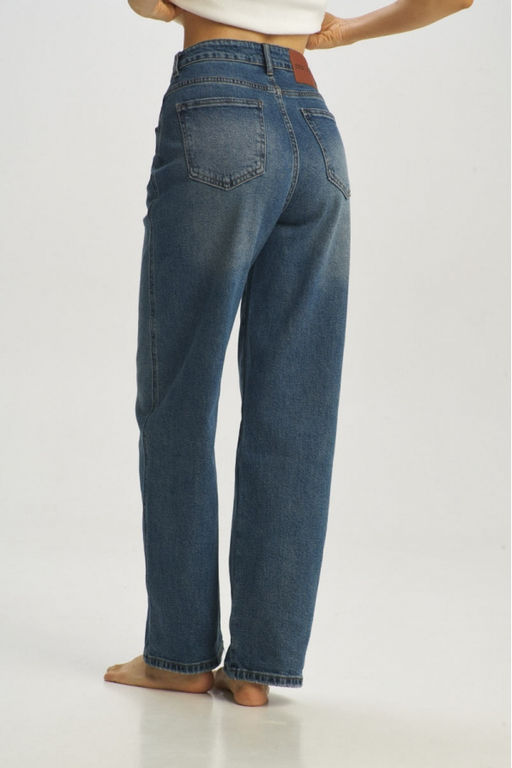 Джинсы BAGGY с потертостями Blue