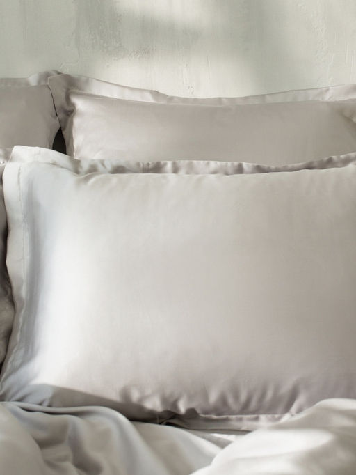 Наволочка SL Home Tencel, 50×70+3 см, тенсель, эвкалиптовое волокно 100%, светло-серая