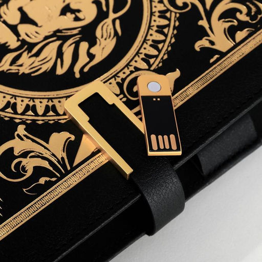 Ежедневник со встроенным зарядным устройством 8000 mAh и флешкой 16 ГБ «Лев», 17.5×23.5 см
