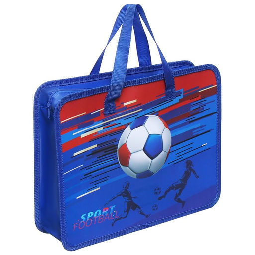 Папка с ручками пластиковая А4 Calligrata Футбол, 32,2х25,6х7 см,  фото 2