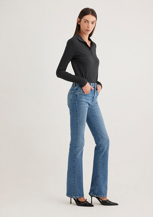 Maria Gold Premium Indigo Mavisi Jean Pantolon