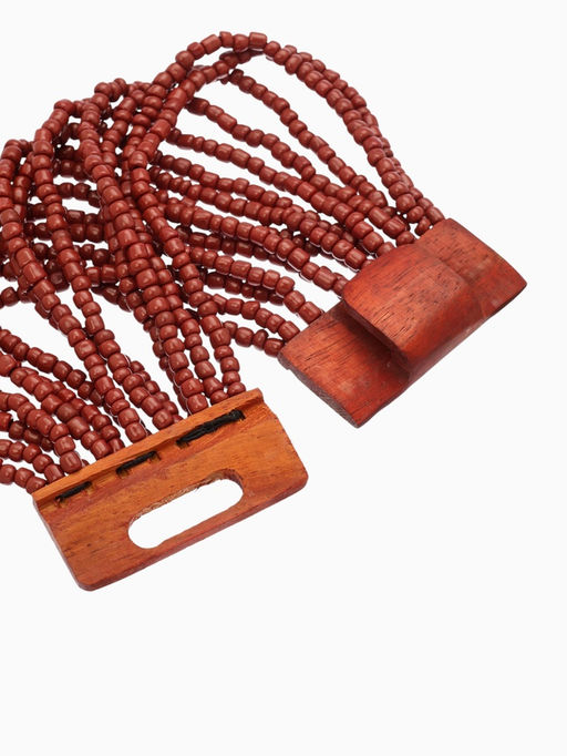 Браслет плетёный, 20×5 см, коричневый