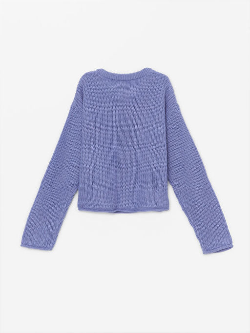 Bisiklet Yaka Uzun Kollu K?z ?ocuk Triko Kazak - Waikiki фото 2