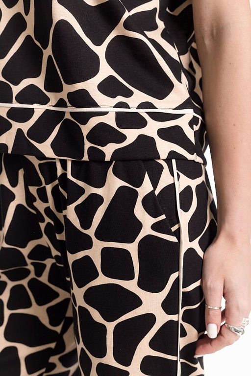 Пижама М325021чб черный/бежевый - Елена фото 10