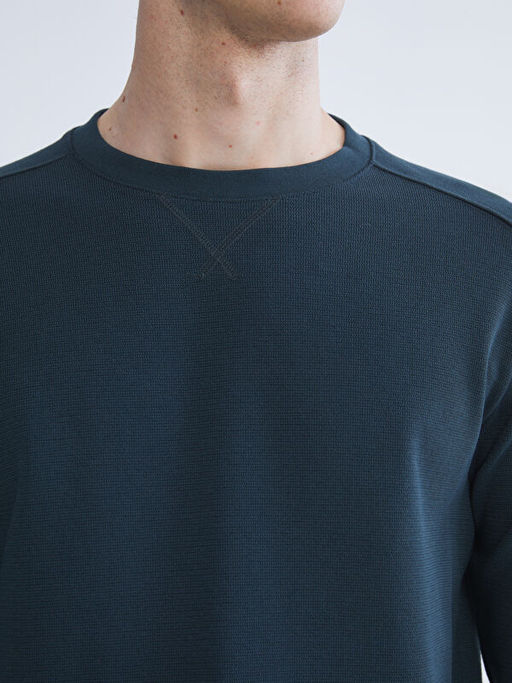 Bisiklet Yaka Erkek Sweatshirt