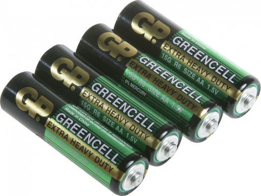 Набор батареек 4 шт GP GREENCELL солевые R6 AA (GP15G2CR4 ) 02769