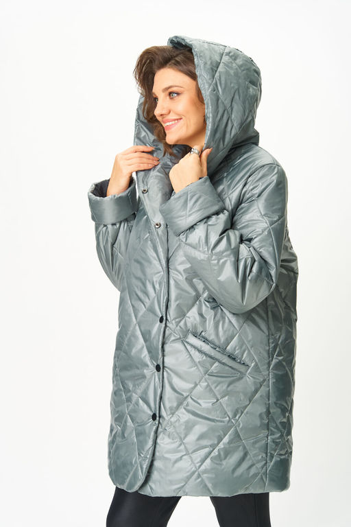 Пальто Anastasia Mak 1055-1 мох фото 8