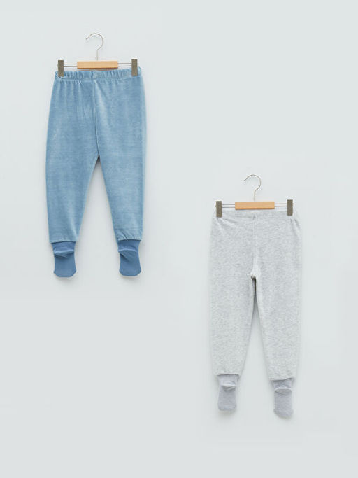 Beli Lastikli Erkek Bebek Patikli Pijama Alt 2li - Waikiki фото 2
