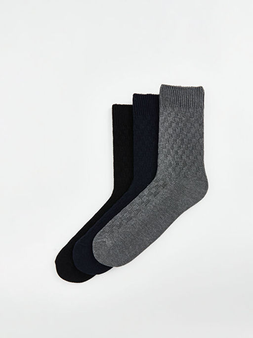 Desenli Erkek Soket ?orap 3l?