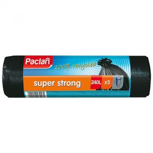 Мешки для мусора 240 л 5 шт. в рул. "SUPER STRONG" арт. 402291, 402290 Paclan