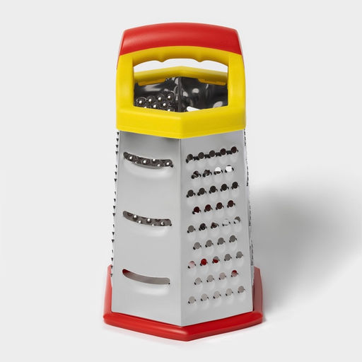 Тёрка шестигранная Доляна «Деревушка», 20×10 см, МИКС