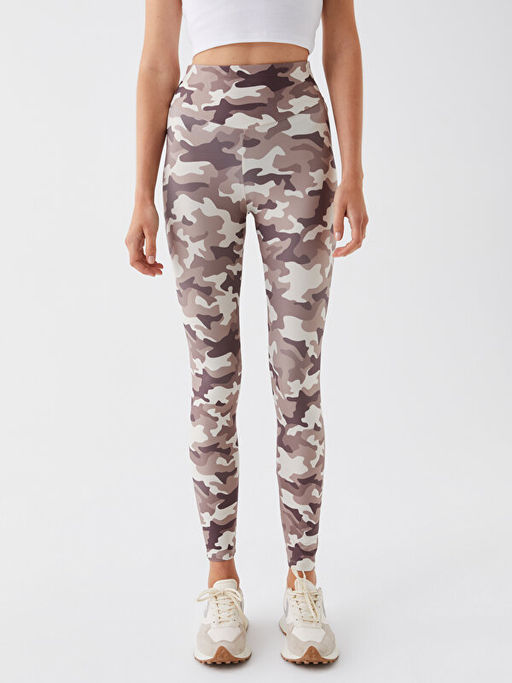 Beli Lastikli Desenli Kad?n Spor Tayt