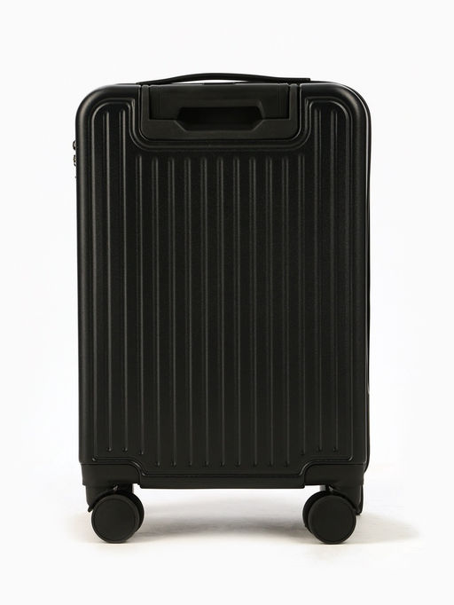 Чемодан на колёсах маленький 44 л (S), на молнии, кодовый замок, 4 колеса, чёрный