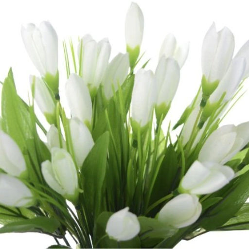 Цветок искусственный Подснежник 37 см / W1040 /уп 2/400/1200/белый - Галеонтрейд фото 4