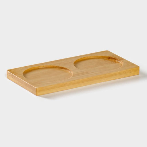 Набор для специй BellaTenero «Эстет. Грани», солонка, перечница 100 мл, на бамбуковой подставке, фарфор, белый