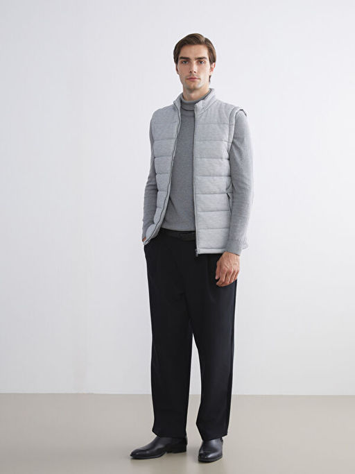 Slim Fit Dik Yaka Erkek ?i?me Yelek