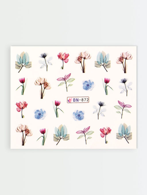 Цена за 6 шт. Слайдеры для ногтей Цветочные мечты, разноцветные - Qf фото 5