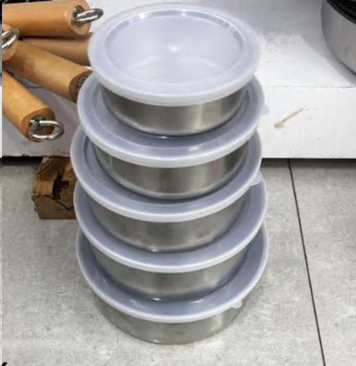 Салатники с крышкой 5 предметов / 16-308 /уп 60/ - ГалеонТрейд фото 2