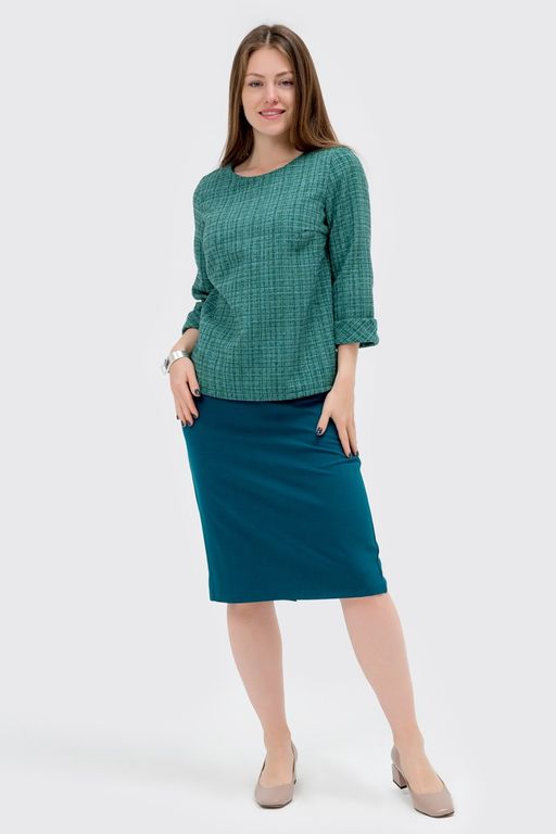 Жакет прямой зеленый - Odis фото 3