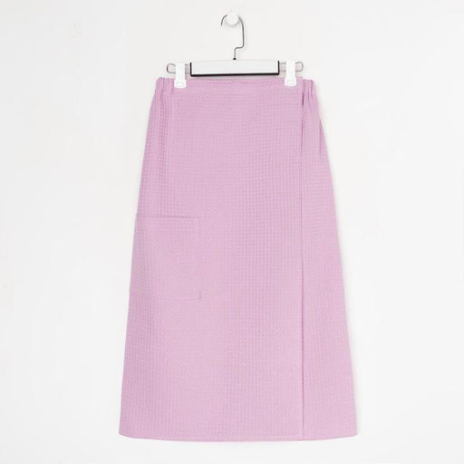 Полотенце банное Этель Парео с карманом 80*140 см. цв.нежная лаванда, 100% хл, вафля 240 г/м2  фото 6