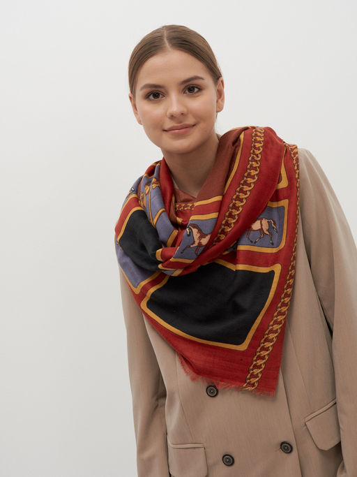 Тонкий, мягкий двусторонний палантин из тонкой шерсти - Tantino фото 3