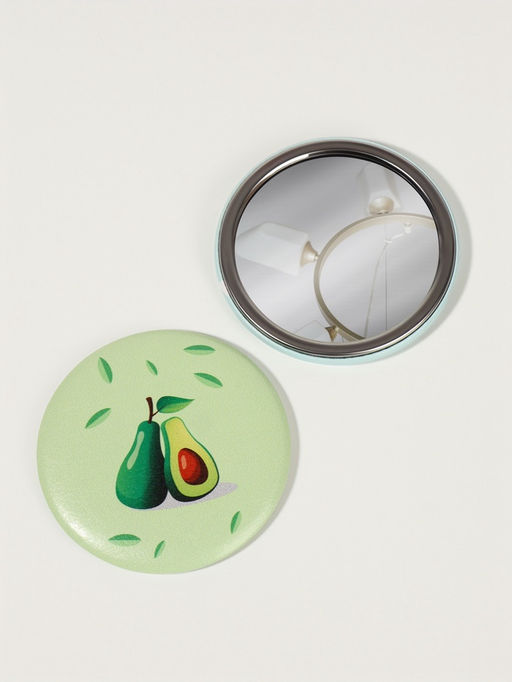 Зеркало карманное «Авокадо», d=7.5 см, рисунок МИКС