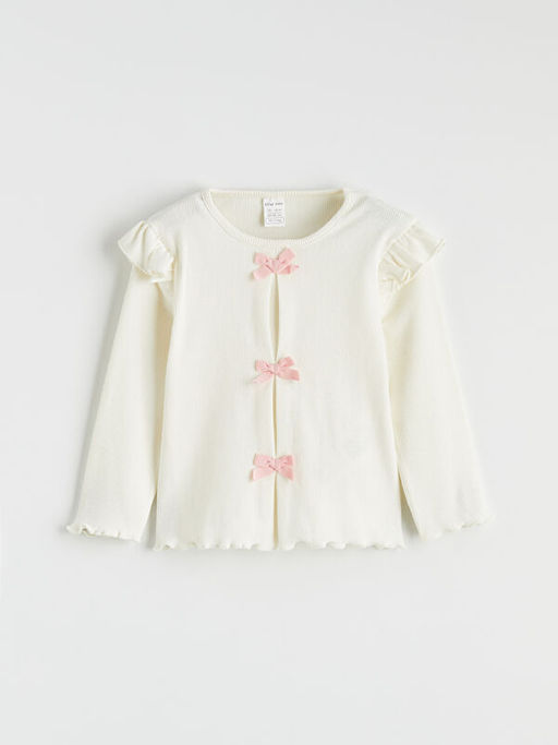 Fiyonklu K?z Bebek Bluz ve Tayt Pantolon