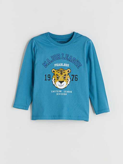 Bask?l? Penye Erkek ?ocuk Pijama Tak?m