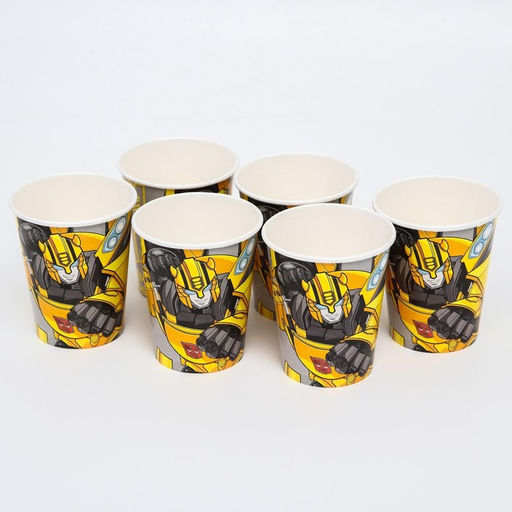 Посуда одноразовая бумажная на 6 персон «С Днем Рождения», Трансформеры