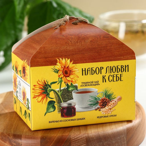 Набор Любви к себе: кедровый орех 30 г., варенье из сосновых шишек 30 г., чай травяной 20 г. - Доброе здоровье фото 5