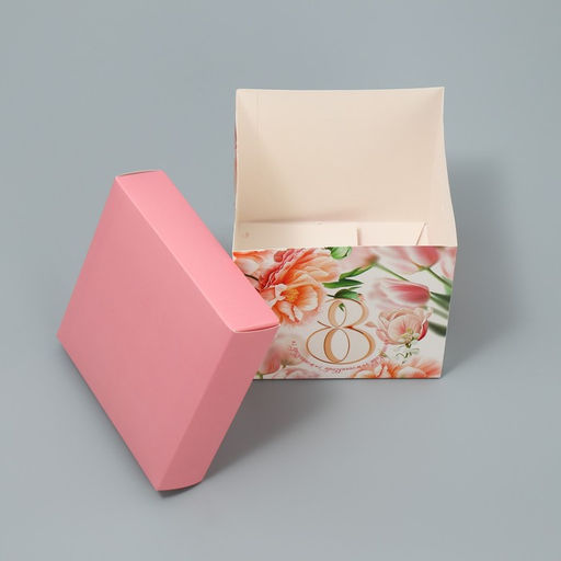 Коробка складная С 8 марта, 15 х 15 х 15 см - Дарите счастье фото 5