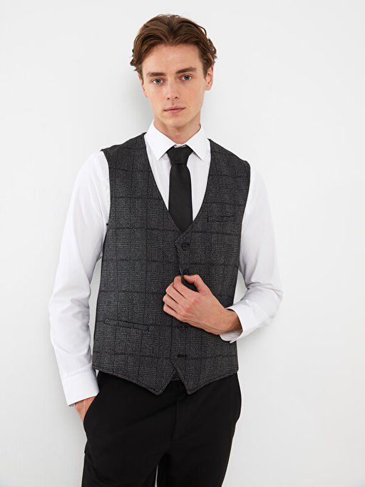 Dar Kal?p Klasik Erkek Yelek