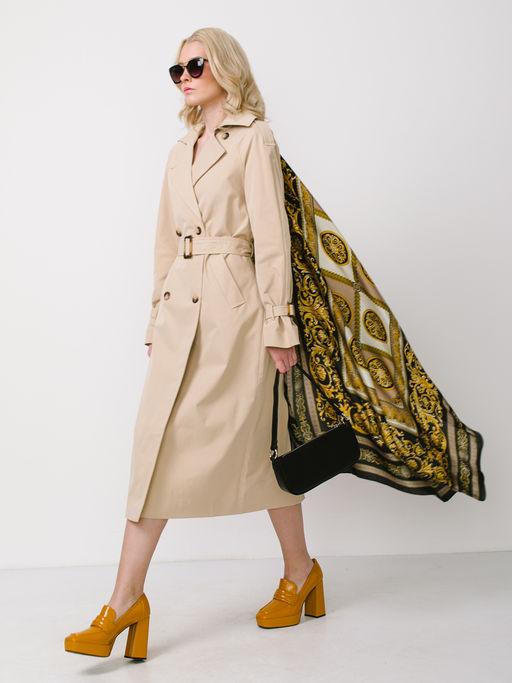 Большой, мягкий, тонкий и очень нежный двусторонний палантин с рисунком. - Tantino фото 5