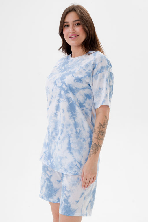 Костюм из кулирки унисекс дым голубой макси - Амадэль фото 6